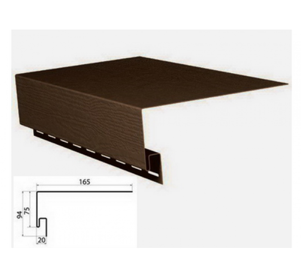 Приоконная планка (околооконный профиль) коричневый для сайдинга от производителя  Россия по цене 620 р