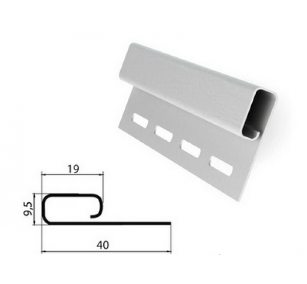 Финишная планка (завершающая полоса) белая для сайдинга от производителя  Россия по цене 210 р