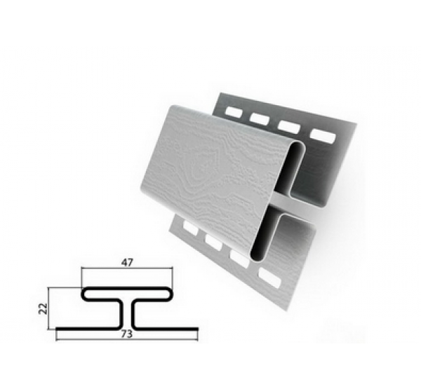 H-профиль (соединительная планка) белый для сайдинга от производителя  Россия по цене 570 р