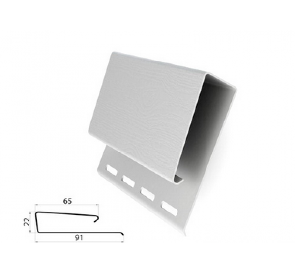 Наличник ( J-профиль широкий ) белый для сайдинга от производителя  Россия по цене 820 р