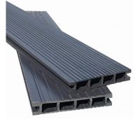 Террасная доска из ДПК Вельвет - Графит