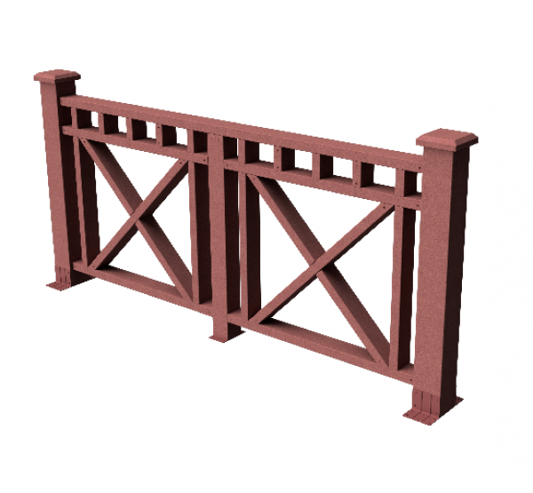 Декоративные ограждения ДПК "Виктория", Мербау, шлифованное от производителя GrinderDeco по цене 9 016 р Декоративные ограждения ДПК "Виктория", Мербау, шлифованное от производителя GrinderDeco по цене 9 016 р