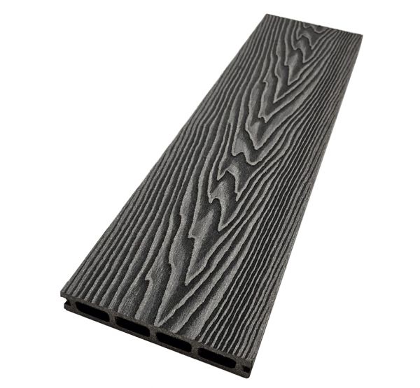 Террасная доска Double 3D Антрацит от производителя NanoWood по цене 485 р Террасная доска Double 3D Антрацит от производителя NanoWood по цене 485 р