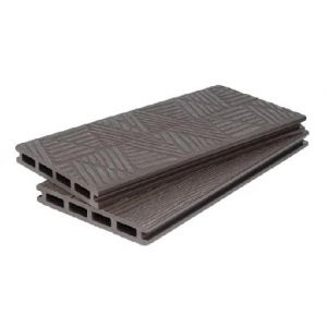 Террасная доска ДПК 3D+3D NEW пустотелая двухсторонняя Тёмно-коричневый от производителя  Polivan Group по цене 730 р