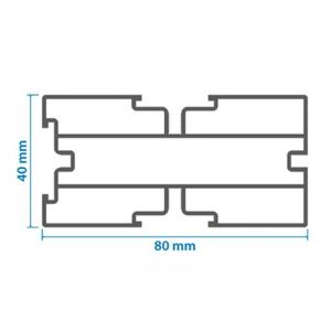 Лага алюминиевая конструктивная 3000x80x40 мм от производителя  OutDoor по цене 1 130 р