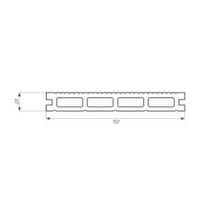 Террасная доска ДПК Expert 150x25 мм Сакура от производителя  Woodvex по цене 670 р