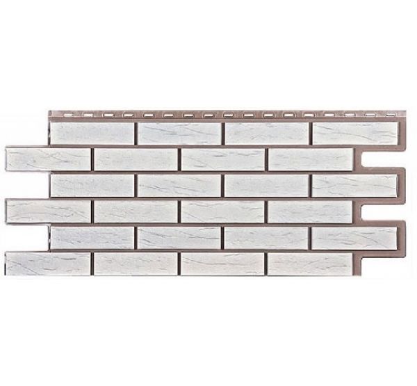 Фасадные панели СЕРИЯ кирпич Саман - Белый от производителя Т-сайдинг по цене 580 р Фасадные панели СЕРИЯ кирпич Саман - Белый от производителя Т-сайдинг по цене 580 р