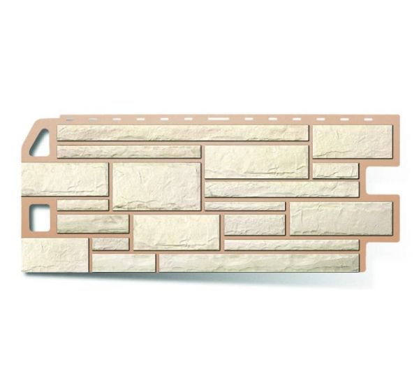 Фасадные панели (цокольный сайдинг)    Камень Белый от производителя  Альта-профиль по цене 704 р