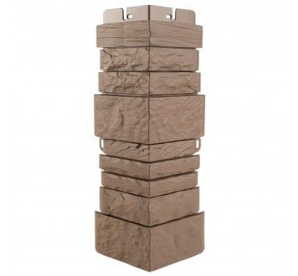 Угол наружный Скалистый камень ЭКО Терракотовый от производителя  Альта-профиль по цене 358 р