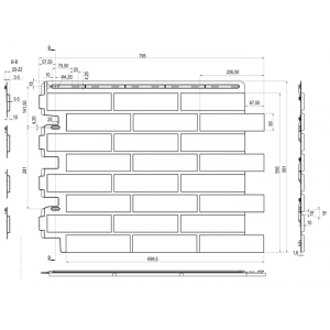 Фасадные панели (цокольный сайдинг)   Кирпич рижский - 01 от производителя  Альта-профиль по цене 651 р