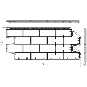 Фасадные панели (цокольный сайдинг)   Фагот Талдомский от производителя  Альта-профиль по цене 651 р