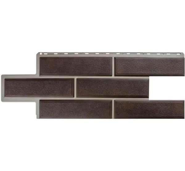 Фасадные панели (цокольный сайдинг) Венецианский камень Коричневый от производителя  Альта-профиль по цене 598 р