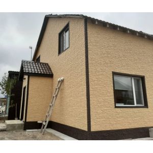 Фасадные панели (Цокольный Сайдинг) VOX Vilo Brick Тёмно-коричневый от производителя  Vox по цене 720 р