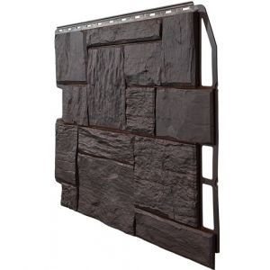 Фасадные панели Туф 3D - Темно-коричневый от производителя  Fineber по цене 490 р