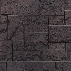 Фасадные панели (цокольный сайдинг) коллекция камень дикий - Коричневый от производителя  Fineber по цене 740 р