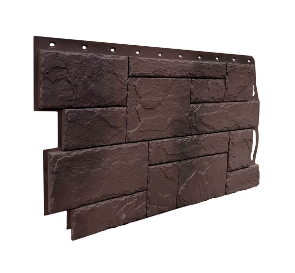 Фасадные панели (цокольный сайдинг) коллекция Камень Природный - Коричневый от производителя  Fineber по цене 740 р