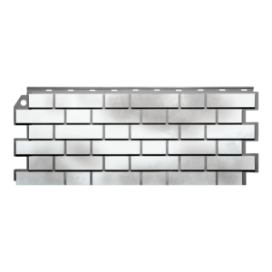 Фасадные панели (цокольный сайдинг) Кирпич Клинкерный 3D Бело-коричневый от производителя  Fineber по цене 540 р