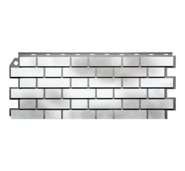 Фасадные панели (цокольный сайдинг) Кирпич Клинкерный 3D Бело-коричневый от производителя  Fineber по цене 540 р