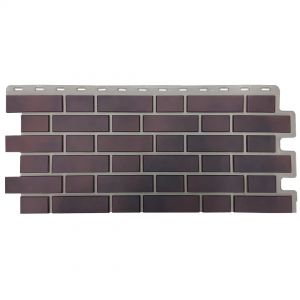 Фасадные панели (цокольный сайдинг) Кирпич Клинкерный 3D Коричнево-Чёрный от производителя  Fineber по цене 590 р