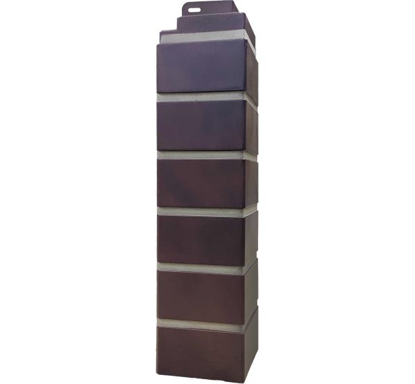 Угол наружный Кирпич Клинкерный 3D Коричнево-Чёрный от производителя  Fineber по цене 490 р