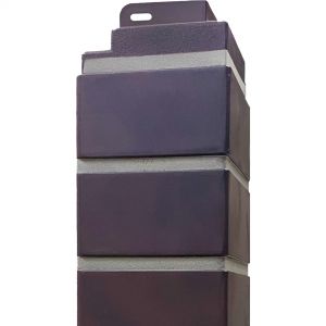 Угол наружный Кирпич Клинкерный 3D Коричнево-Чёрный от производителя  Fineber по цене 490 р