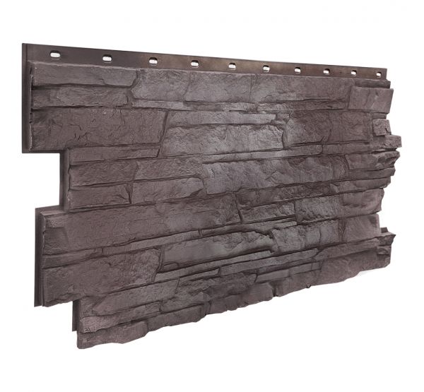 Фасадные панели (цокольный сайдинг) коллекция Скала - Желто-коричневый от производителя  Fineber по цене 740 р