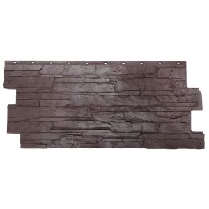 Фасадные панели (цокольный сайдинг) коллекция Скала - Желто-коричневый от производителя  Fineber по цене 740 р