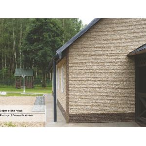 Фасадная панель Стоун Хаус Кварцит - Светло-Бежевый от производителя  Ю-Пласт по цене 402 р