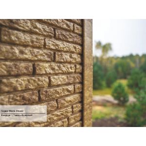 Фасадная панель Стоун Хаус Кварцит - Темно-Бежевый от производителя  Ю-Пласт по цене 0 р