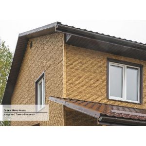 Фасадная панель Стоун Хаус Кварцит - Темно-Бежевый от производителя  Ю-Пласт по цене 0 р