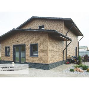 Фасадная панель Стоун Хаус - Кирпич Бежевый от производителя  Ю-Пласт по цене 535 р
