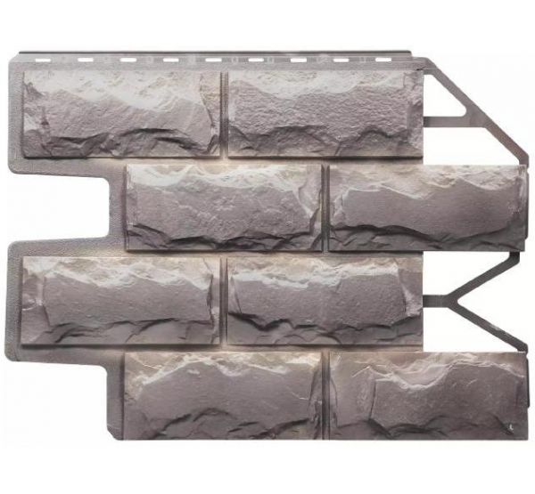 Фасадные панели (цокольный сайдинг) Блок - Бежево-коричневый от производителя  Fineber по цене 445 р
