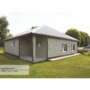 Фасадная панель Стоун Хаус Сланец Светло серый от производителя  Ю-Пласт по цене 361 р