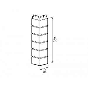 Угол наружный Кирпич Дорсет от производителя  ТЕХНОНИКОЛЬ по цене 660 р