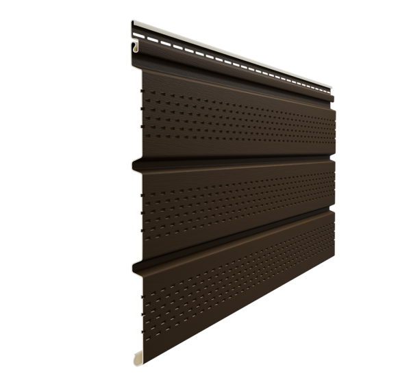 Софит Элит со сплошной перфорацией коричневый (темный дуб) от производителя   по цене 740 р