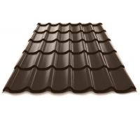 Металлочерепица Norman полиэстер 0,5 сталь RR32 Тёмно-коричневый Металлочерепица Norman полиэстер 0,5 сталь RR32 Тёмно-коричневый