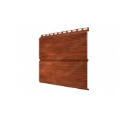 Металлический сайдинг ЭкоБрус Gofr 0,45 Print Twincolor с пленкой Cherry Wood