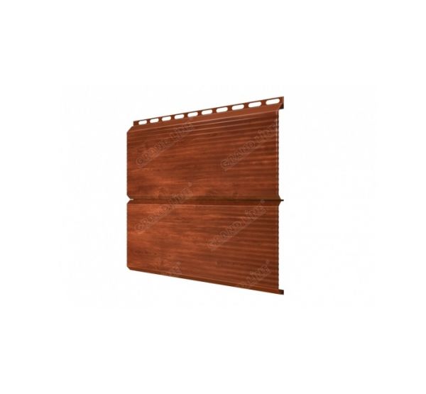 Металлический сайдинг ЭкоБрус Gofr 0,45 Print Twincolor Cherry Wood от производителя  Grand Line по цене 706 р