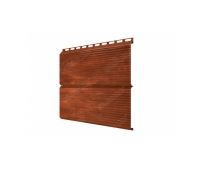 Металлический сайдинг ЭкоБрус Gofr 0,45 Print Twincolor Cherry Wood