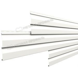 Металлический сайдинг МП СК-14х226 (ПЭ-01-9010-0.45) Чистый белый от производителя  Металл Профиль по цене 1 550 р