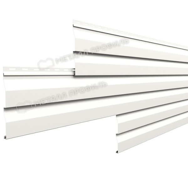 Металлический сайдинг МП СК-14х226 (ПЭ-01-9010-0.45) Чистый белый от производителя  Металл Профиль по цене 1 550 р