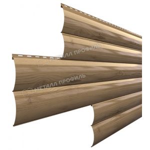 Металлический сайдинг Woodstock-Н-28х330 (ECOSTEEL-01-Сосна-0.5) от производителя  Металл Профиль по цене 1 550 р