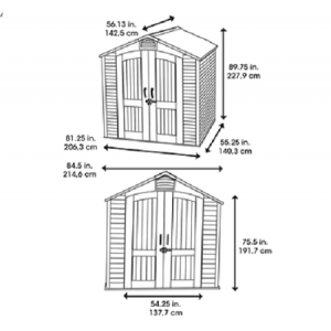 Пластиковый сарай 7'x4,5' (2,1 м х 1,37 м) от производителя  Lifetime по цене 132 500 р