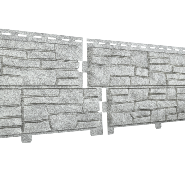 Фасадная панель Стоун Хаус Сланец Светло серый от производителя  Ю-Пласт по цене 361 р