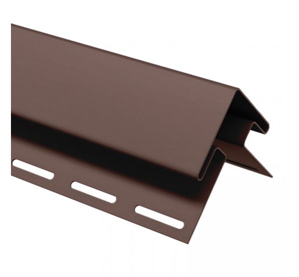 Внешний (наружный) угол коричневый для винилового сайдинга от производителя  Россия по цене 720 р