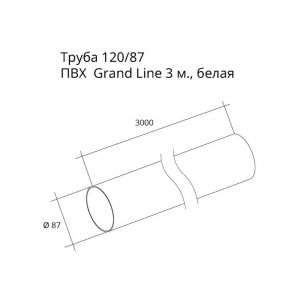 Труба ПВХ 3м Шоколадная от производителя  Grand Line по цене 587 р