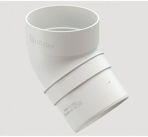 Колено трубы 45° Белое от производителя  Docke по цене 210 р